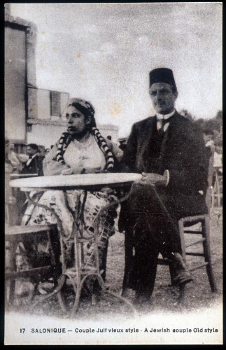 Couple Juif de Salonique (Thessalonique, Grèce) vers 1890